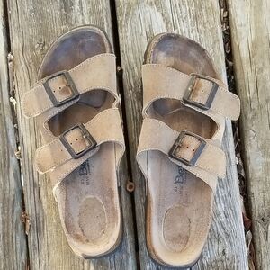 Betula by birkenstock Tan Suede Sandals size 43